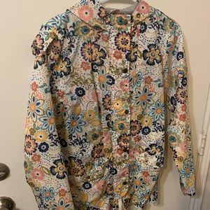Multicolored Floral Rain-jacket